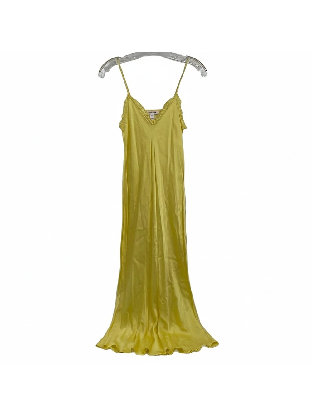 Wilfred Yellow Midi Dress | Cupro Slip Dress XS